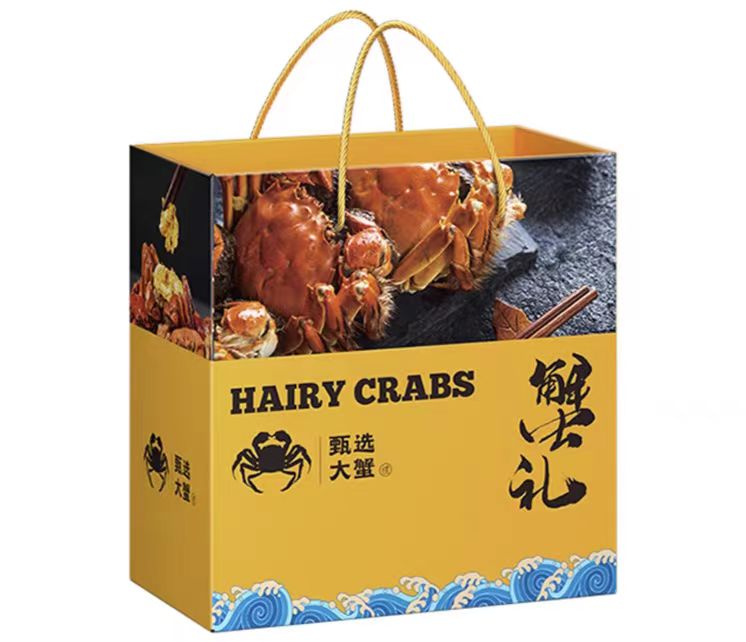 成都禮品盒訂做廠(chǎng)：美食大禮！精美大閘蟹禮盒包裝定制（二）